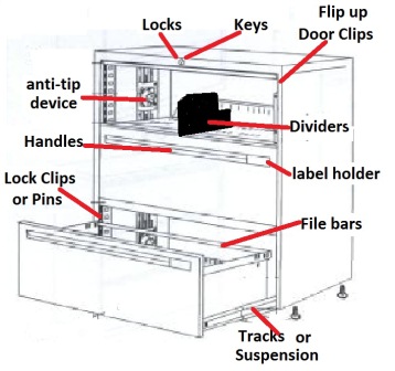 file cabinet parts